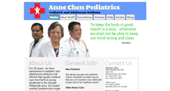 Desktop Screenshot of annechenpediatrics.com