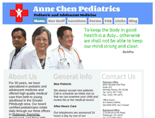 Tablet Screenshot of annechenpediatrics.com